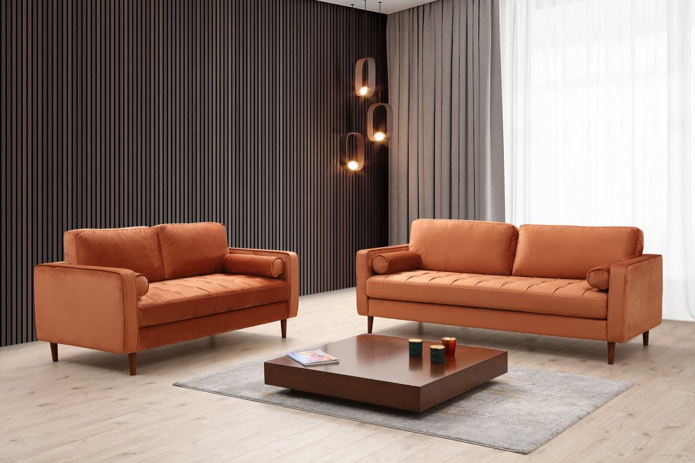 Trojmístná pohovka Rome - Orange (obrázek 10)
