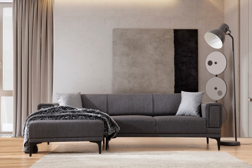 Rohová rozkládací pohovka Horizon Left - Dark Grey (obrázek 10)