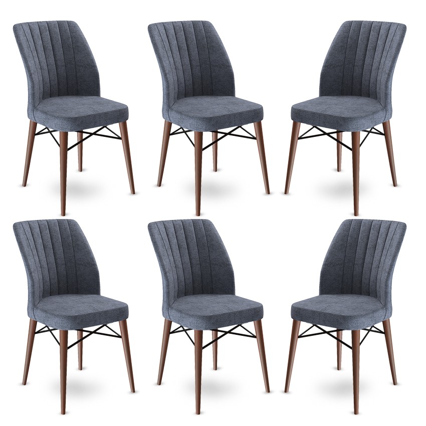 Súprava stoličiek (6 kusov) Flex - Fume, Brown