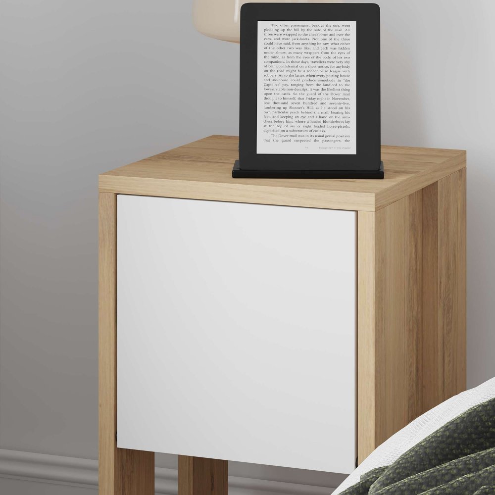 Noční stolek Ema - Sapphire Oak, White (obrázek 6)