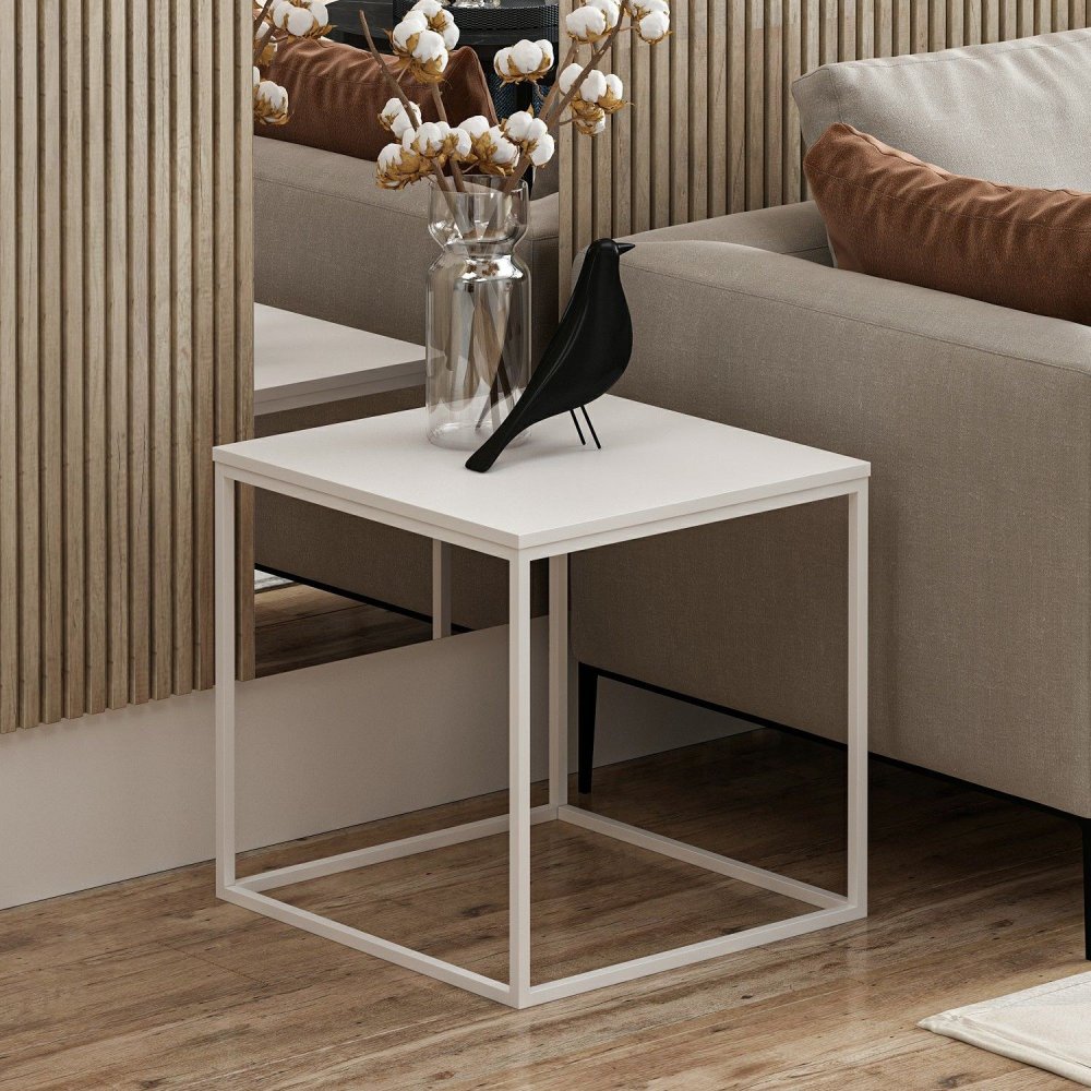 Príručný stolík / Odkladací stolík Basak - White