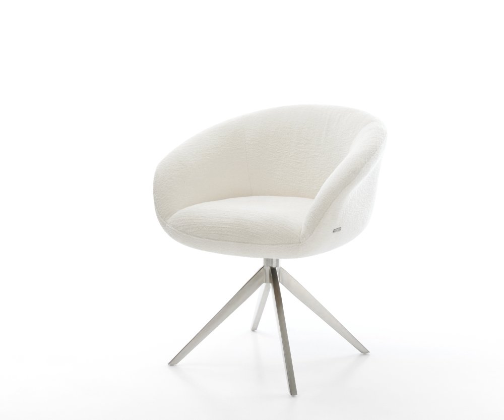 Jedálenská stolička Vinka-Flex s opierkami bouclé mäkký béžová krížová