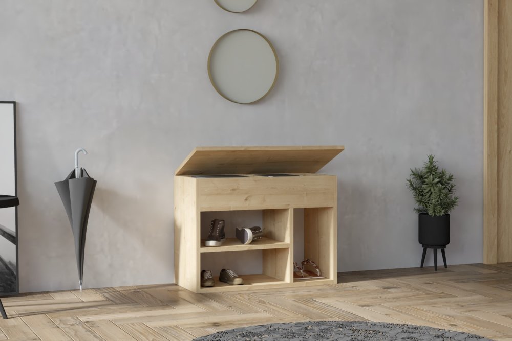 Skrinka na topánky / Botník Furnas - Oak