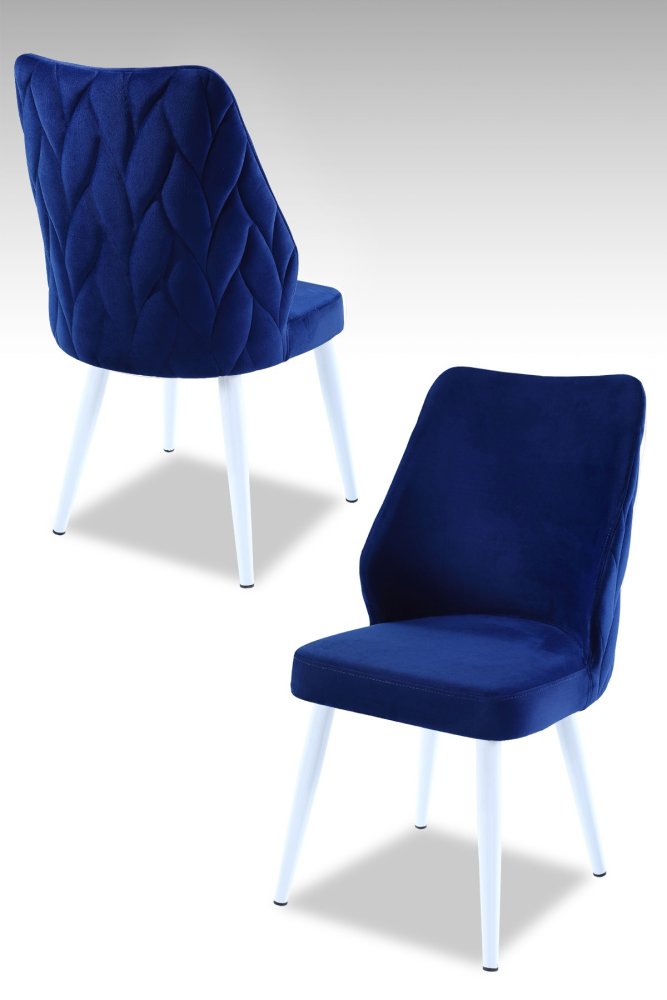 Súprava stoličiek (2 kusy) Pufi - Sax Blue, White