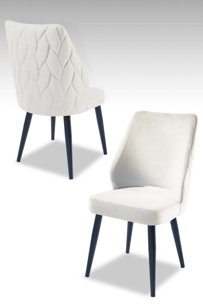 Súprava stoličiek (4 kusy) Pufi - Cream, Black