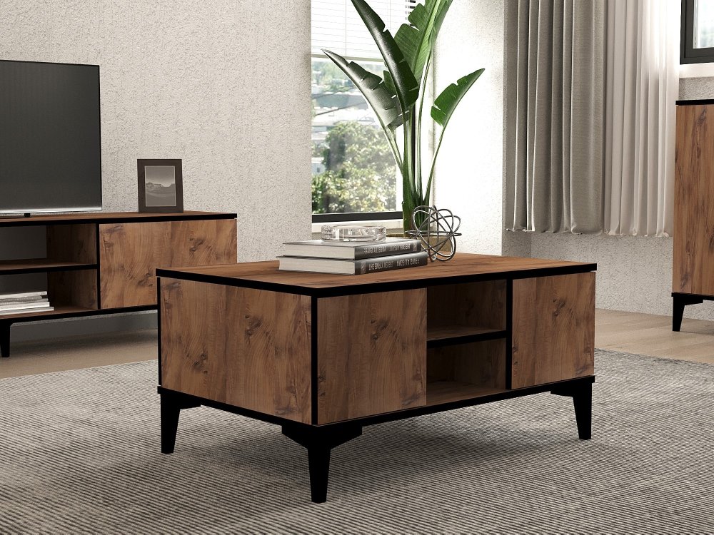 Konferenčný stolík Cide - Atlantic Pine, Black