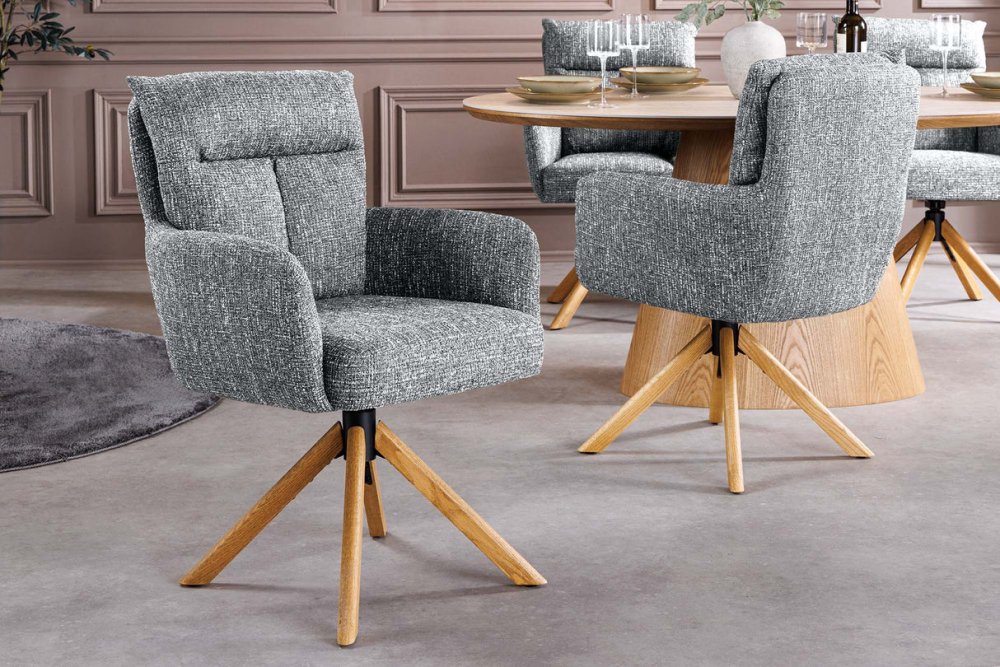 Otočné jedálenské kreslo 2 ks GYES Dekorhome