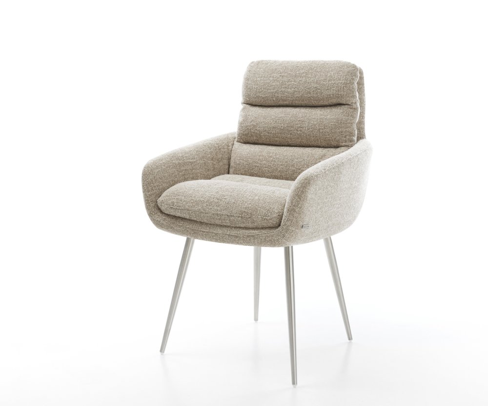Jedálenská stolička Abelia-Flex s opierkami tkanina mäkký béžová 4