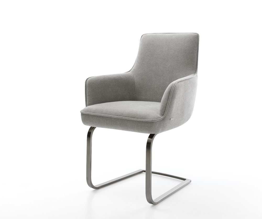 Konzolová jedálenská stolička Heira-Flex s opierkami texturovaná látka