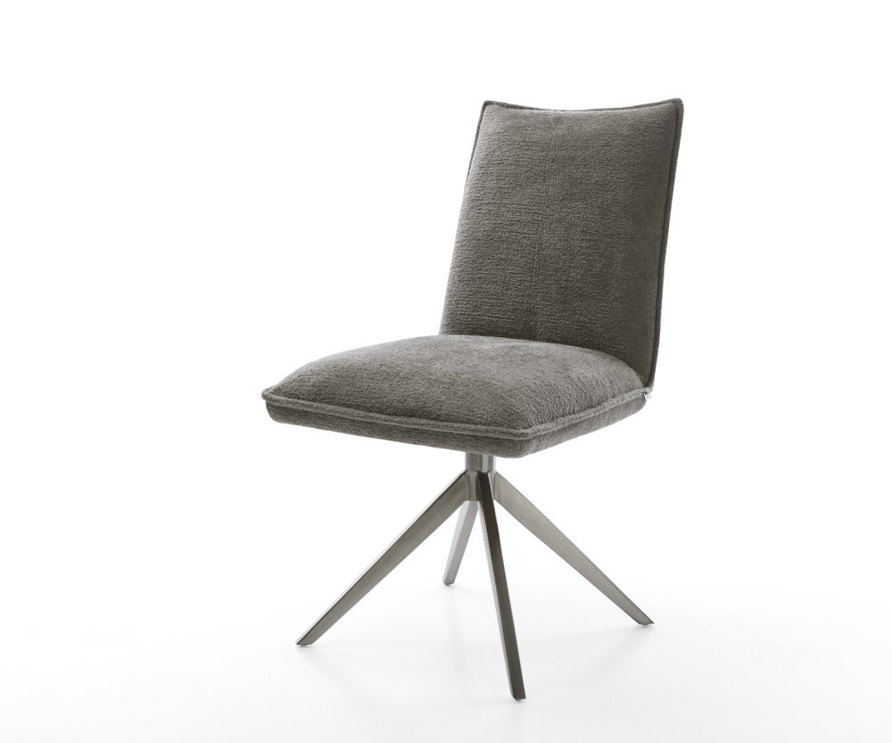 Jedálenská stolička Lelio-Flex bouclé mäkký tmavobéžová krížová