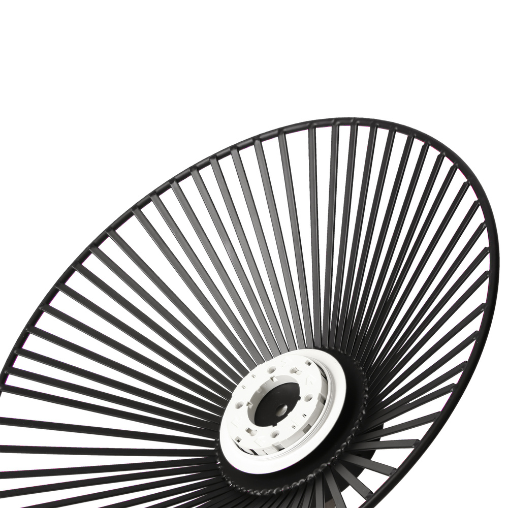 Lampa wisząca Sonte 50 czarna z białym szklanym kloszem nad stół