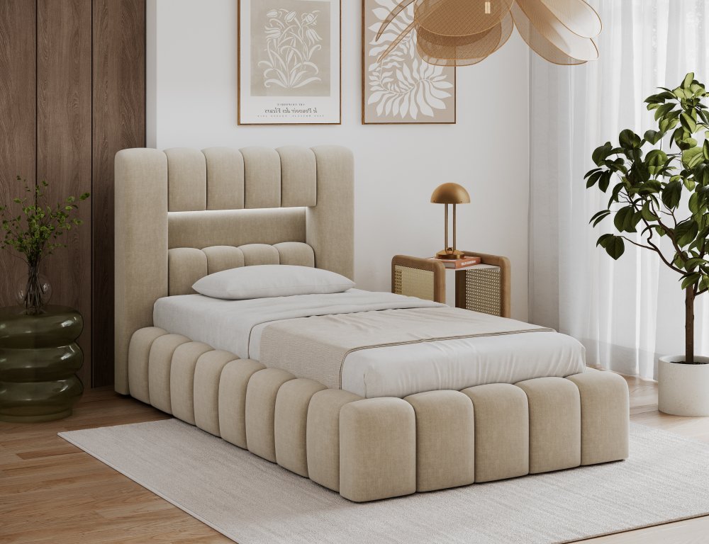 Postel Lamica 90x200 + Dřevěný rám/Standardní zdvih/kontejner