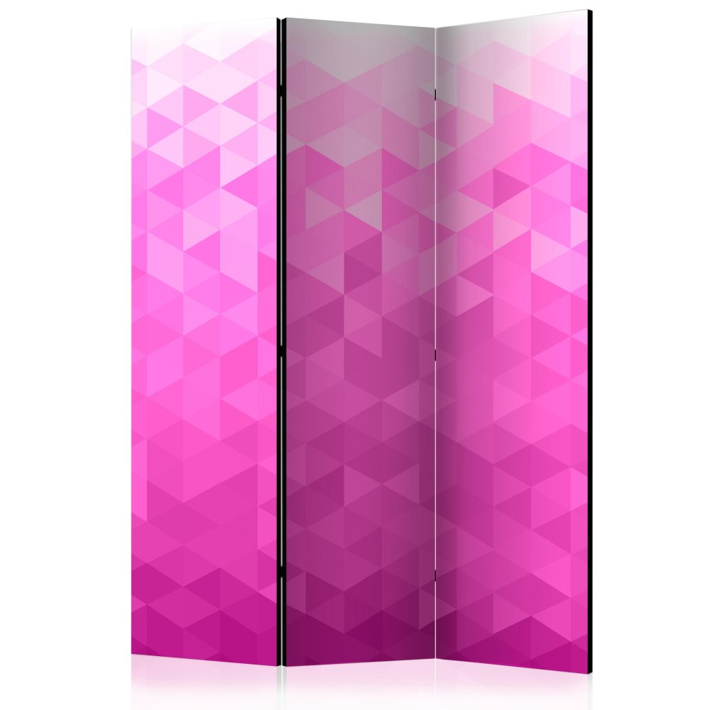 Paraván Pink pixel Dekorhome 135x172 cm (3-dílný)