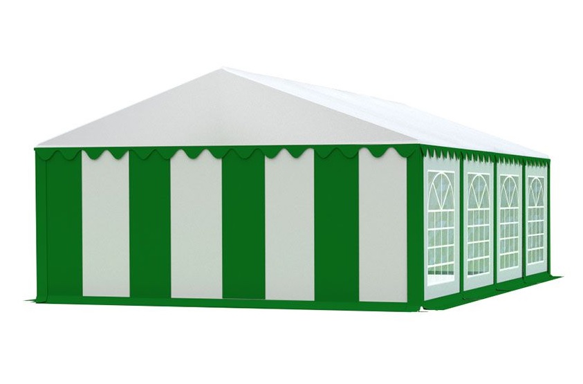 Zahradní párty stan 5x8m EKONOMY Bílá / zelená