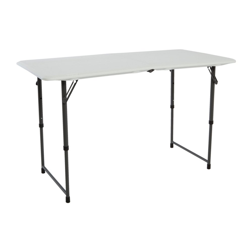 Skládací stůl 122 cm bílá / černá Dekorhome,Skládací stůl 122 cm bílá / černá Dekorhome