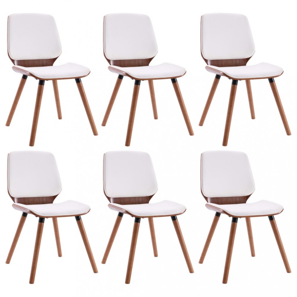 Jídelní židle 6 ks Dekorhome Bílá,Jídelní židle 6 ks Dekorhome Bílá