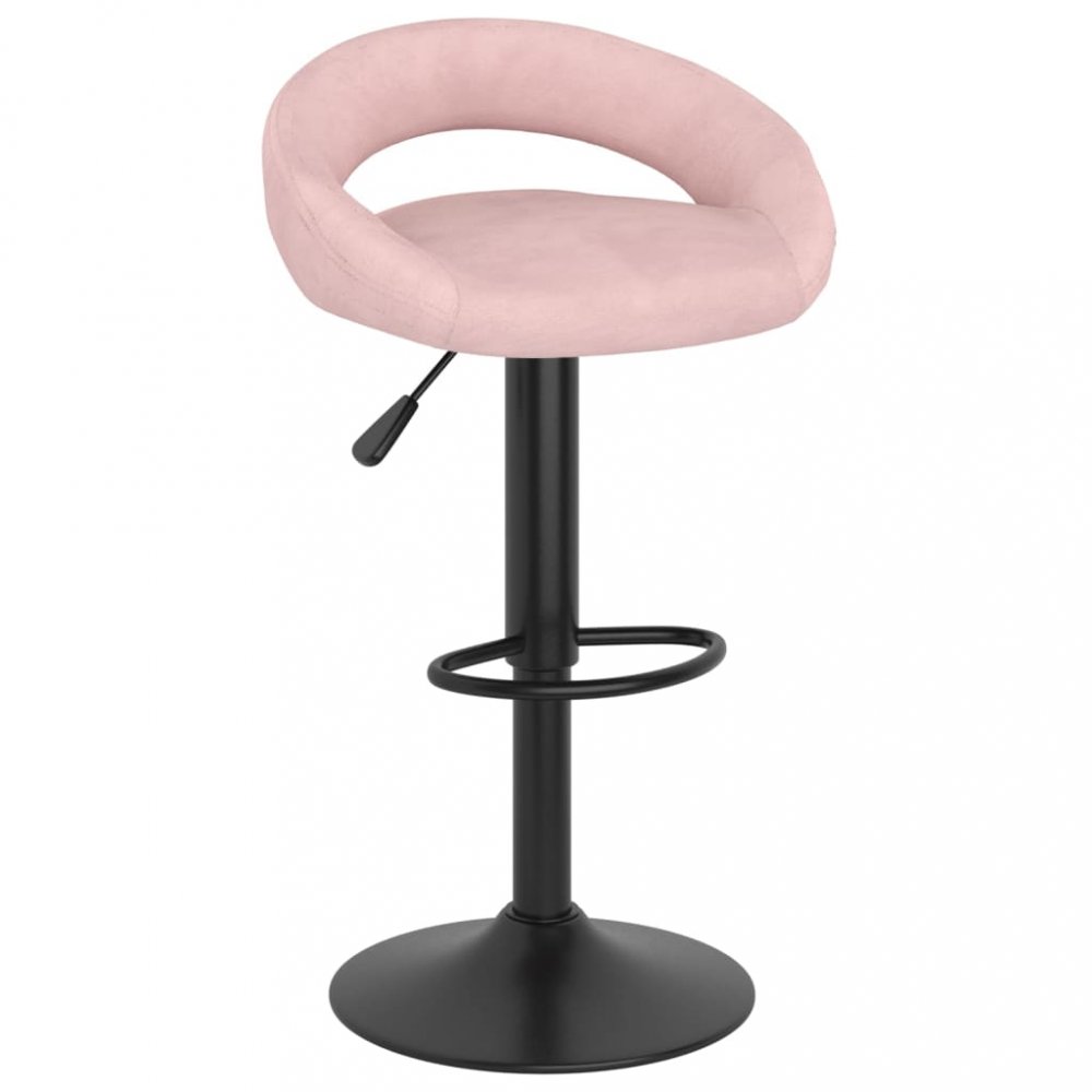 Barová stolička zamat / kov Dekorhome Ružová