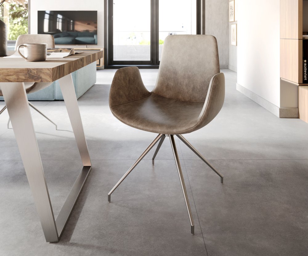 Jídelní židle Ilia-Flex křížová podnož zaoblená otočná