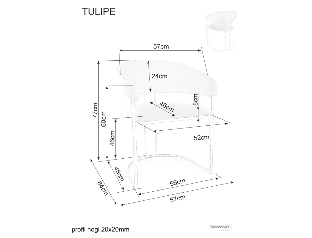 Židle Tulipe Velvet (obrázek 4)