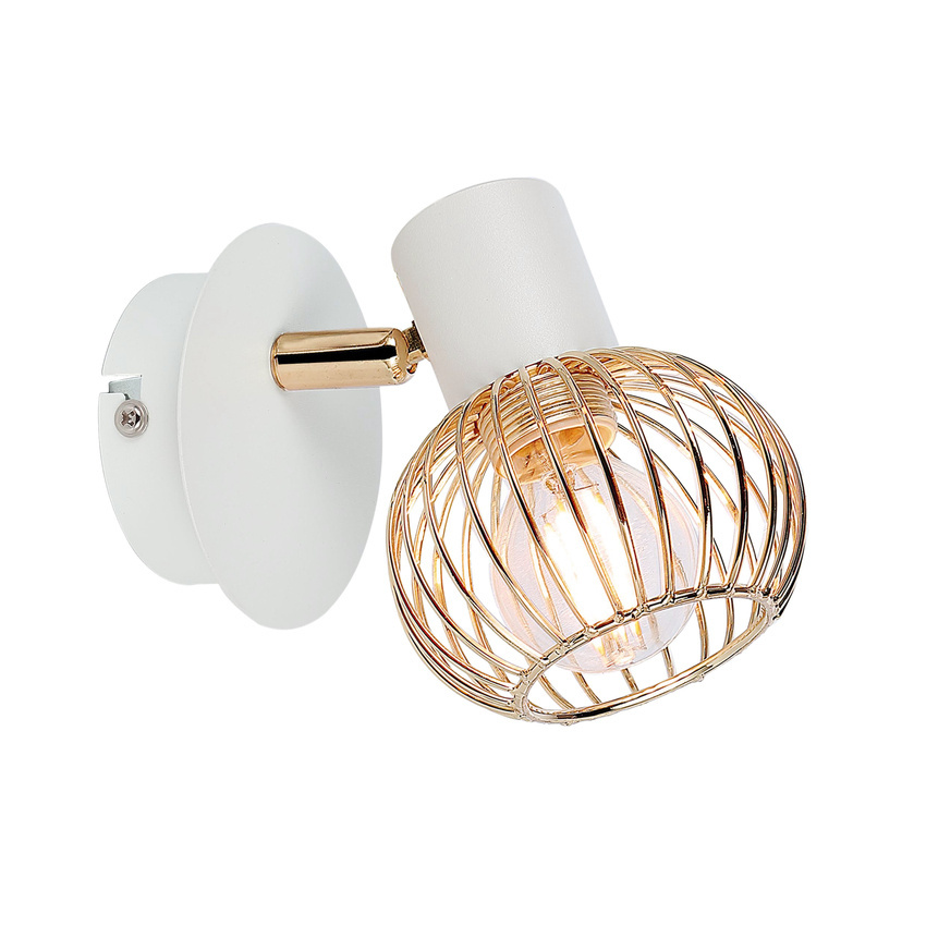 Nástenná lampa 1X40W E14 biela/zlatá OSLO