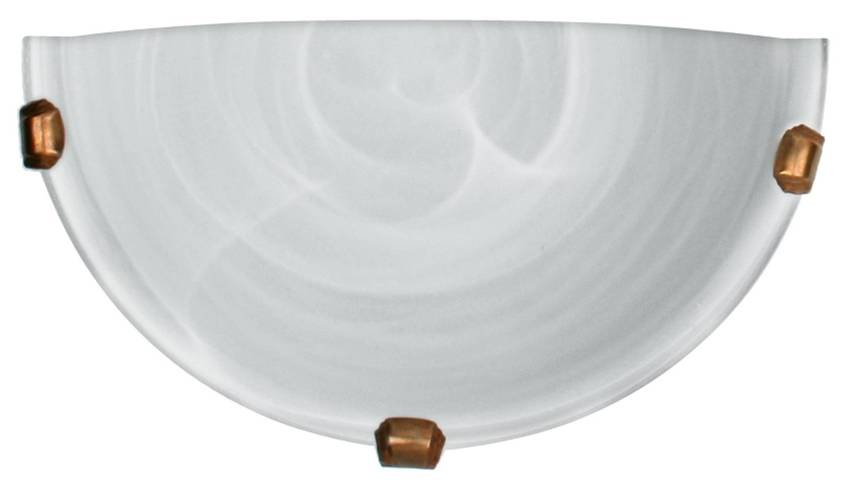 Stropná lampa Duna 1/2 biela patinovaná objímka 60W