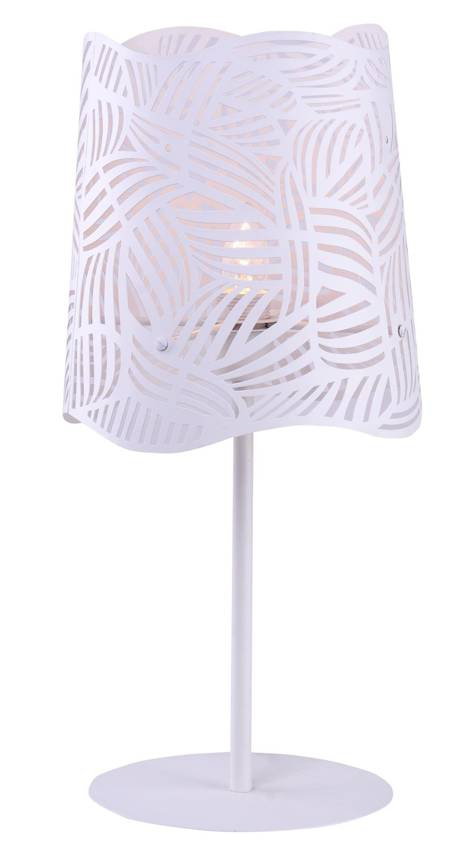 Stolní lampa Maracana z bílého kovu