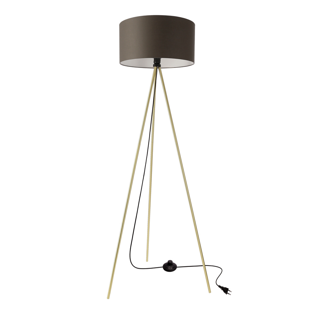 Stojaca lampa VANTI 1x40W E27 zlatá konštrukcia grafitové tienidlo moderná do obývačky spálňa kancelária elegantná vysoká stojaca lampa