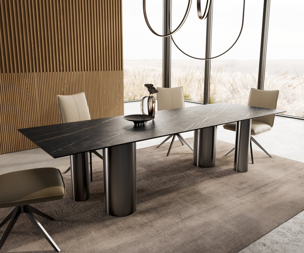 Hrana jedálenského stola 300x100 Keramický Laminam®Noir Desir Hnedý