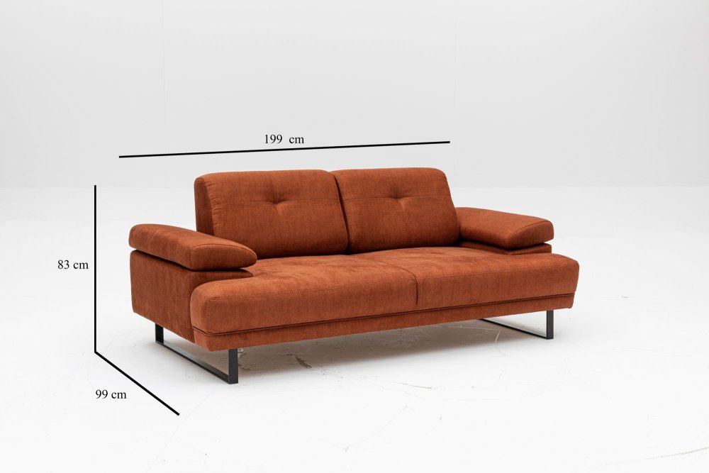 Dvoumístná rozkládací pohovka Mustang - Orange (obrázek 3)