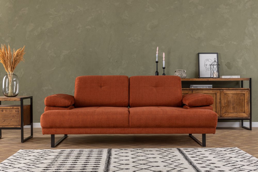 Dvoumístná rozkládací pohovka Mustang - Orange (obrázek 15)