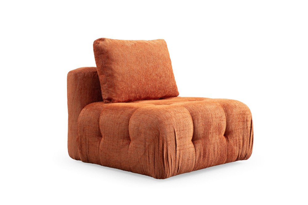 Rohová sedací souprava Amaris 3 Seater With Pouffe - Orange (obrázek 10)