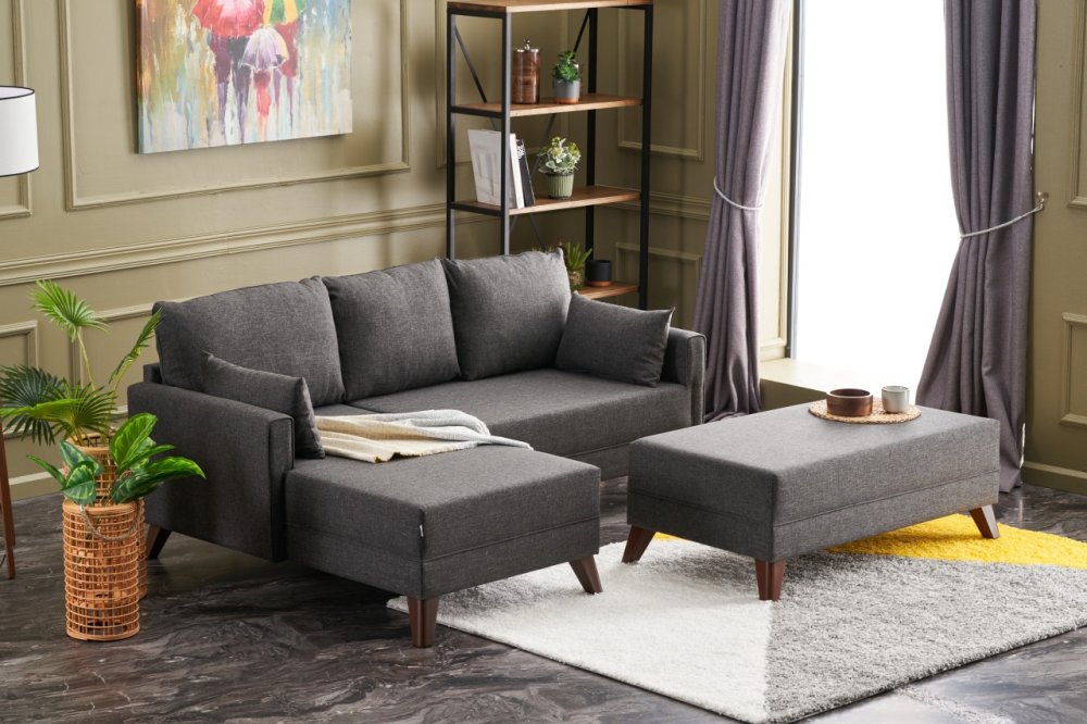 Rohová rozkladacia pohovka Bella Mini Corner Sofa Left - Anthracite