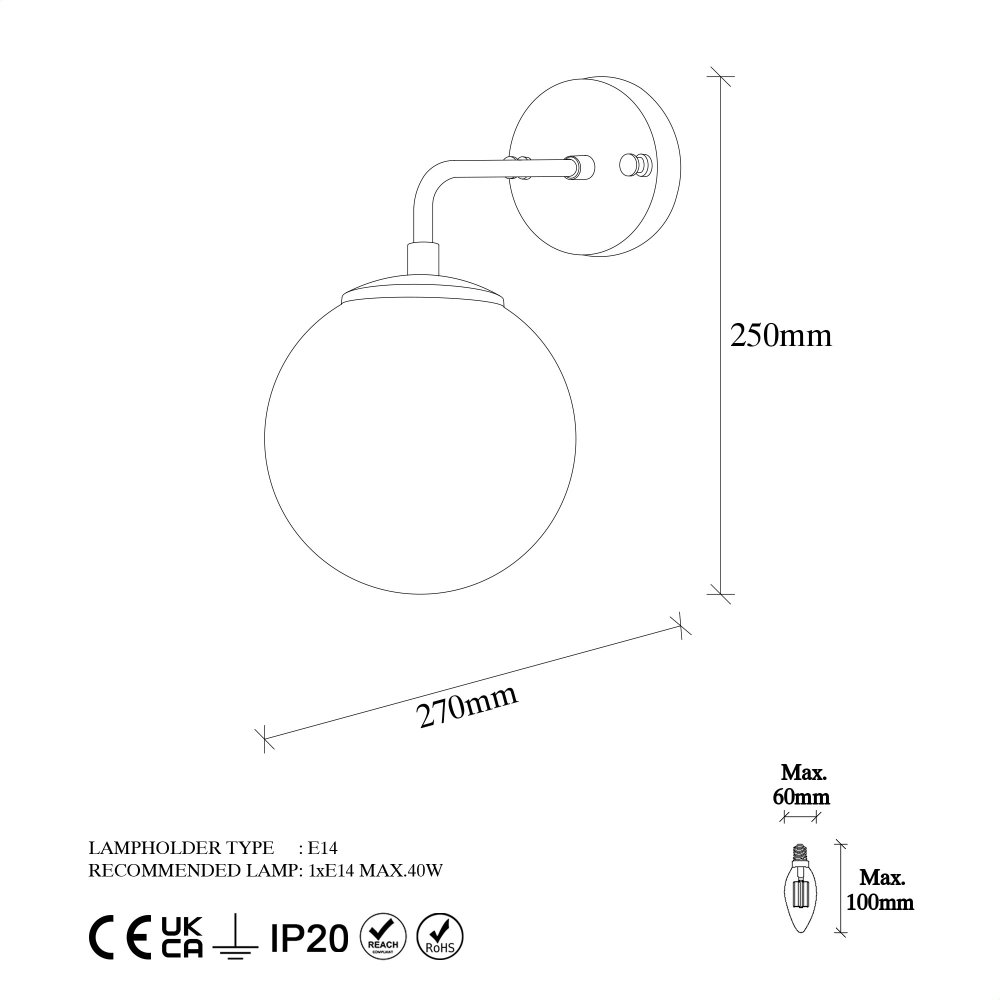Nástěnná lampa Viran - 10905 (obrázek 4)