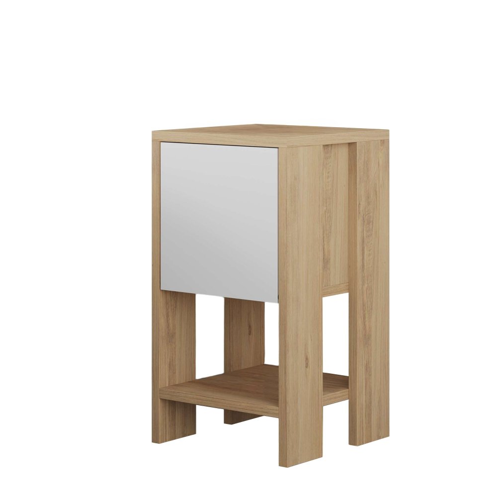 Noční stolek Ema - Sapphire Oak, White (obrázek 4)