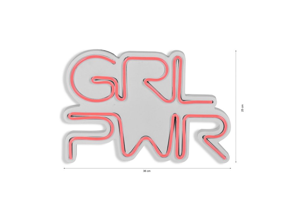 Dekorativní plastové LED osvětlení Girl Power - Pink (obrázek 3)