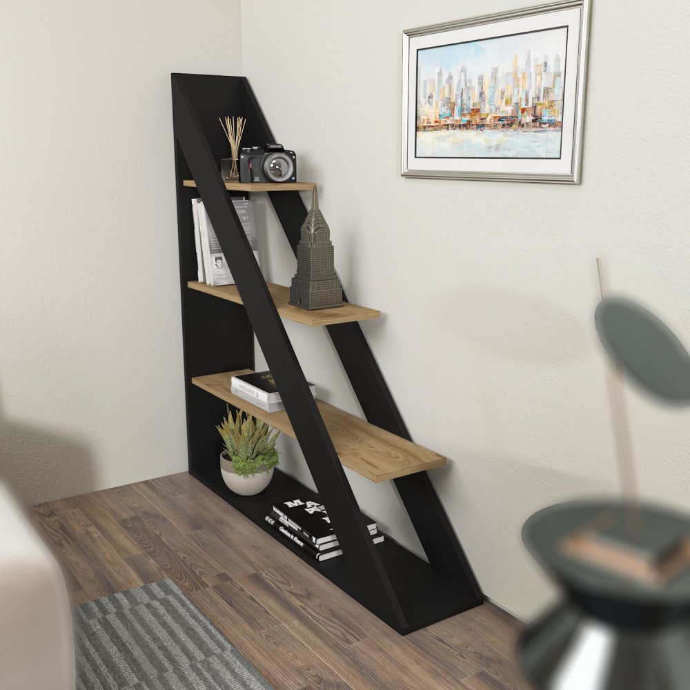 Knihovna Pisagor - Black, Oak (obrázek 5)