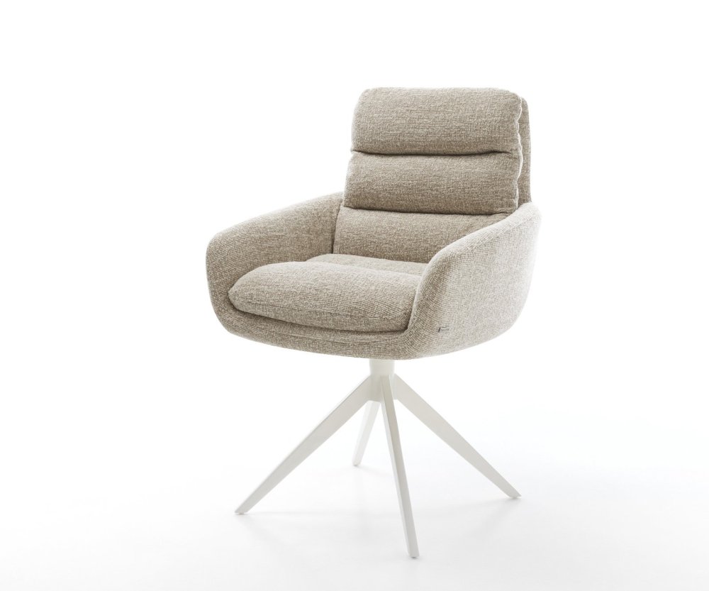 Jedálenská stolička Abelia-Flex s opierkami tkanina mäkká béžová