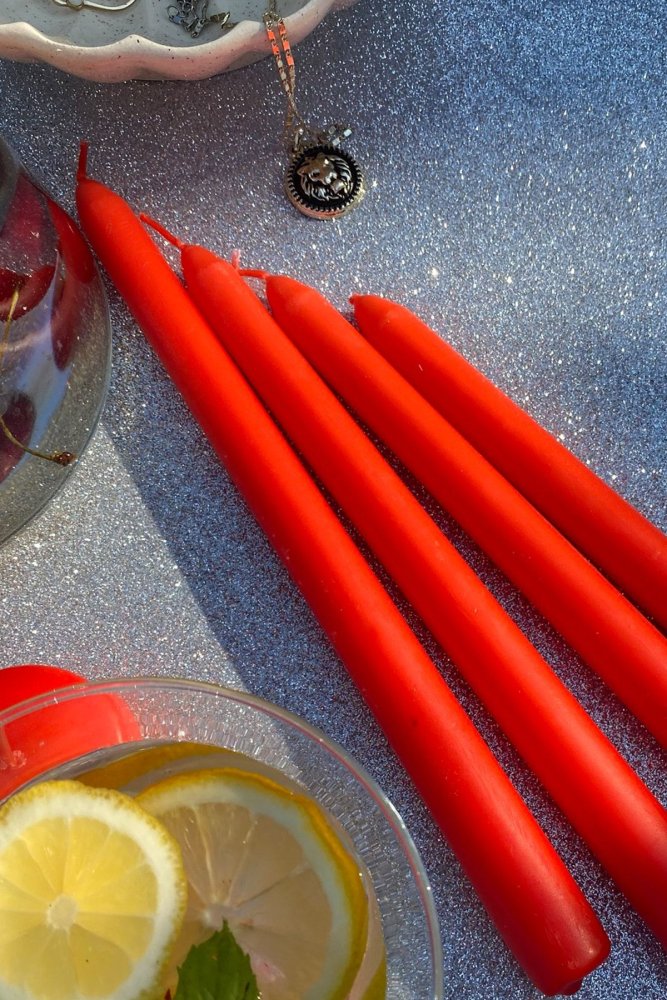 Candle Set (4 Pieces) Premium 4 - Burgundy