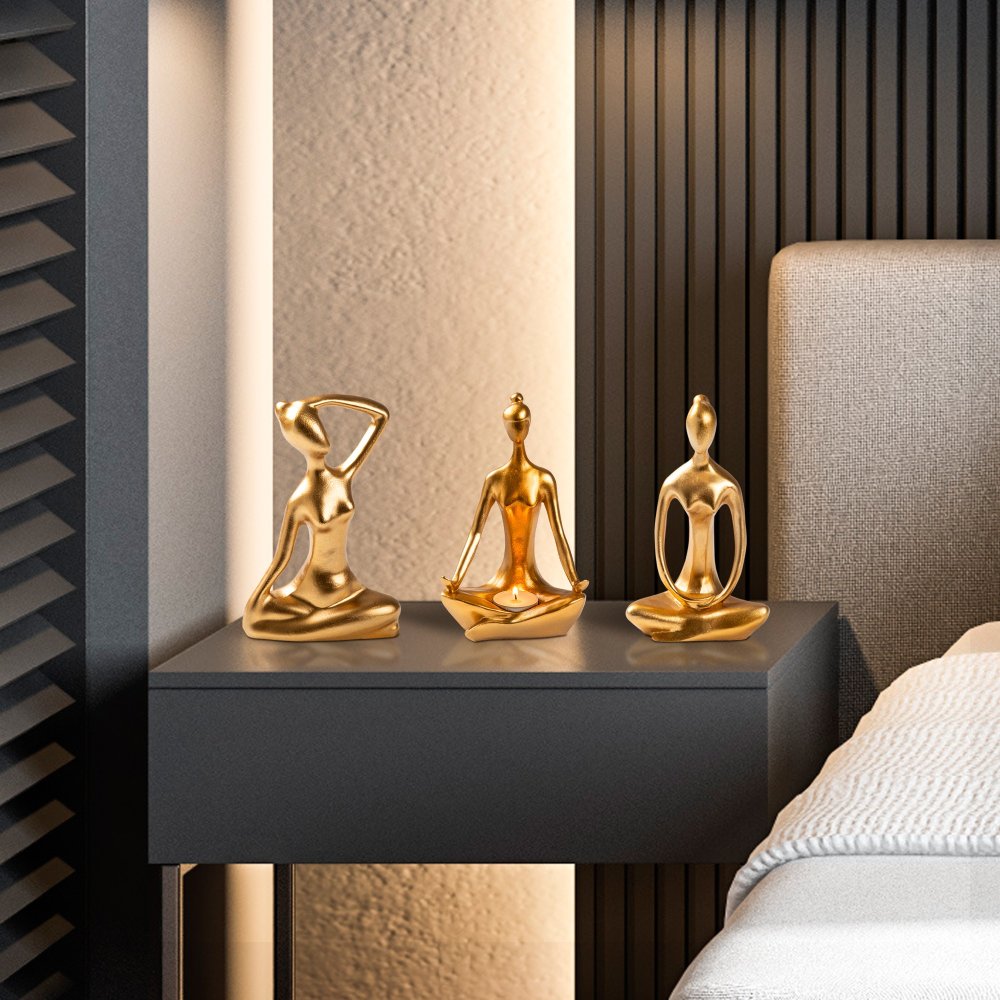 Súprava dekoratívnych predmetov (3 kusy) Yoga
