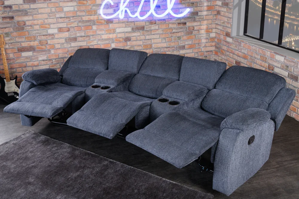 Trojité polohovací TV křeslo KYKLOP Dekorhome Černá Obrázek