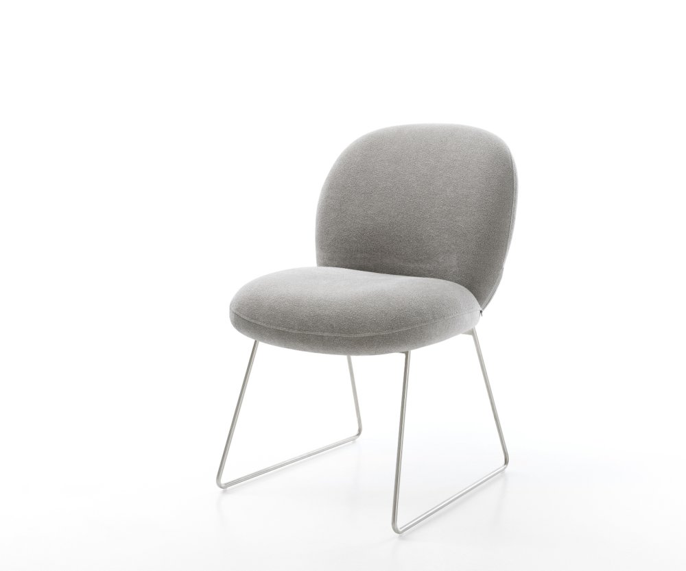 Jedálenská stolička Nube-Flex texturovaná látka mäkký sivá tenká
