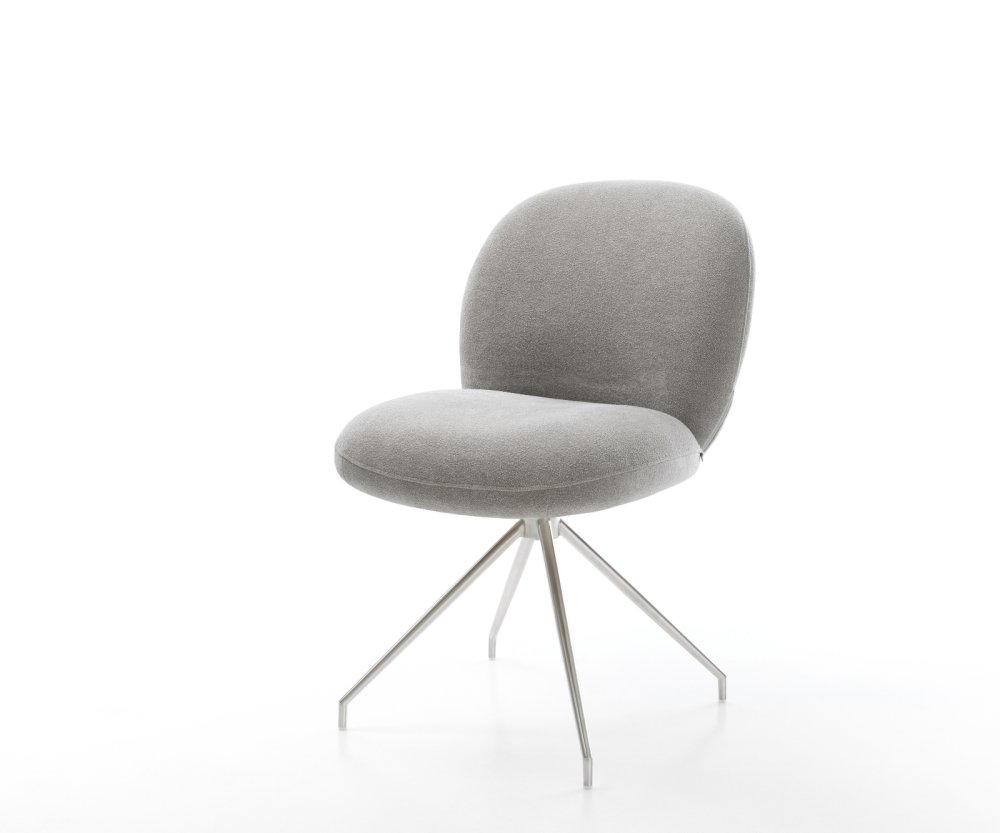 Jedálenská stolička Nube-Flex texturovaná látka mäkký sivá krížová