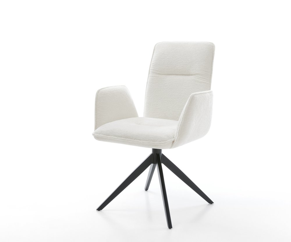 Jedálenská stolička Vinja-Flex bouclé mäkký béžová krížová podstava