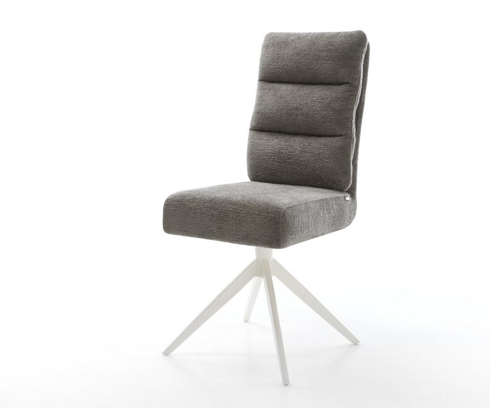 Jedálenská stolička Pela-Flex bouclé mäkký tmavobéžová krížová