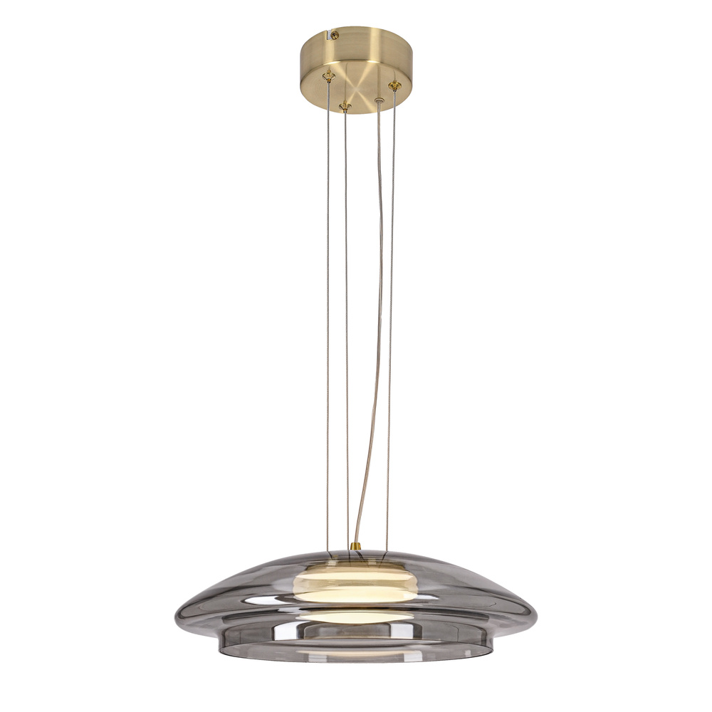 Lampa wisząca Ombre 34 szklana nad stół do salonu z kloszem dymionym