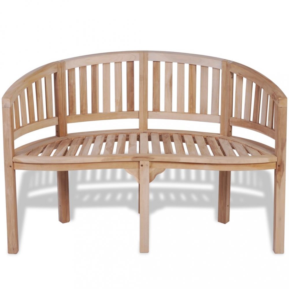Záhradná lavica zaoblená 120 cm teak Dekorhome