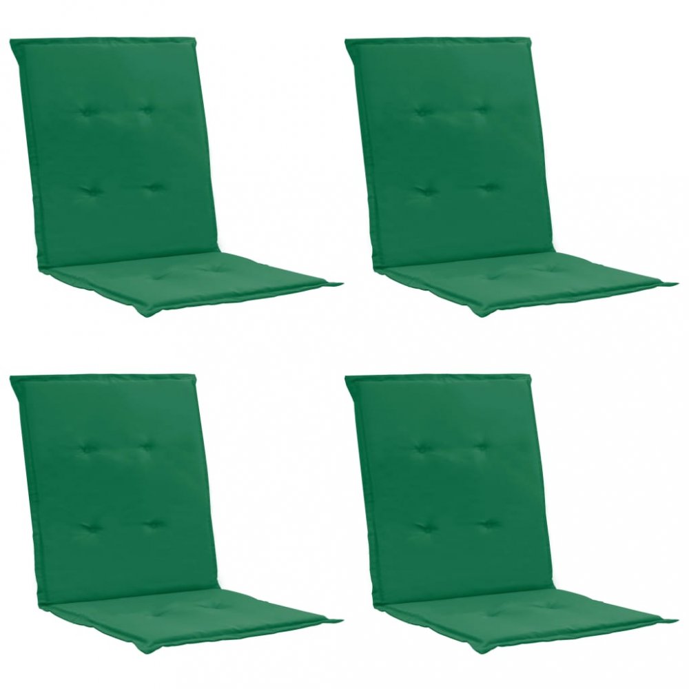 Voděodolné podušky na zahradní židle 4 ks Dekorhome Zelená,Voděodolné podušky na zahradní židle 4 ks
