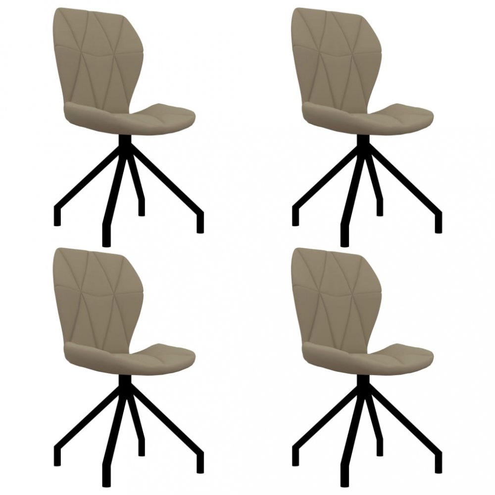 E-shop Jídelní židle 4 ks umělá kůže  Cappuccino,Jídelní židle 4 ks umělá kůže  Cappuccino
