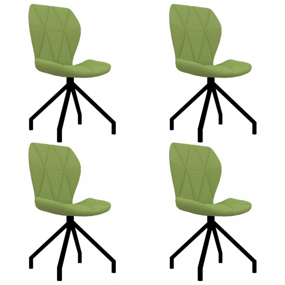 Jídelní židle 4 ks umělá kůže Dekorhome Zelená