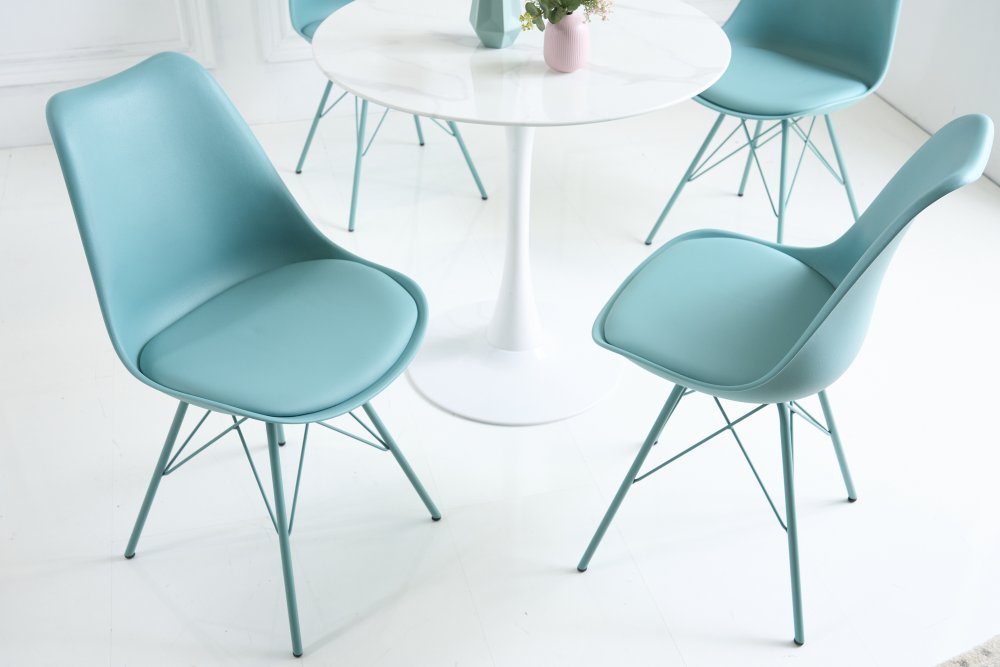 E-shop Jedálenská stolička 4 ks IKAROS Dekorhome Svetlo modrá